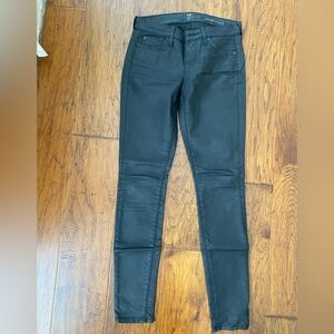 7 for all Mankind size 26 leather look skinny jean